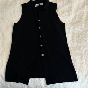 Nomi Black Knit Vest